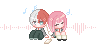 pixel art cute couple music gif
